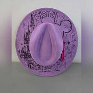 Engraved Disney Adjustable Wide Brim Hat